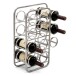 Weinregal >WL7.605< in Silber, Metall - 34x15x47cm (LxBxH)