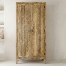 Hochschrank >WL7.613< in Mango, Massivholz -...