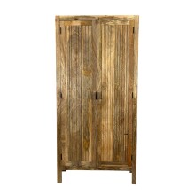 Hochschrank >WL7.613< in Mango, Massivholz - 90x187x44cm (BxHxT)