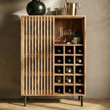 Barschrank >WL7.615< in Mango, Massivholz - 80x123x43cm (BxHxD)