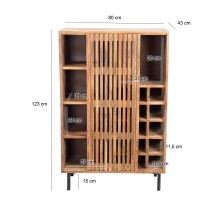 Barschrank >WL7.615< in Mango, Massivholz - 80x123x43cm (BxHxD)