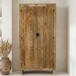 Hochschrank >WL7.616< in Mango, Massivholz - 90x180x47cm (BxHxT)