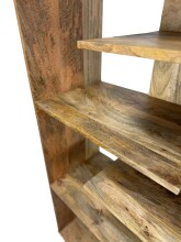 Bücherregal >WL7.629< in Mango, Massivholz - 90x200x40cm (BxHxT)
