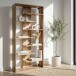 Bücherregal >WL7.629< in Mango, Massivholz - 90x200x40cm (BxHxT)