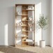 Bücherregal >WL7.629< in Mango, Massivholz - 90x200x40cm (BxHxT)