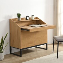 Sekretär >WL7.632< in Eiche Dekor, Holzwerkstoff - 100x95x45cm (BxHxT)