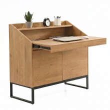 Sekretär >WL7.632< in Eiche Dekor, Holzwerkstoff - 100x95x45cm (BxHxT)