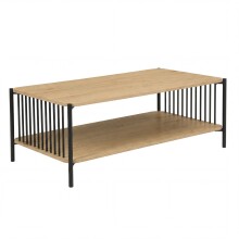 Couchtisch >WL7.636< in Eiche Dekor, Holzwerkstoff - 110x60x42cm (LxBxH)