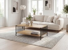 Couchtisch >WL7.636< in Eiche Dekor, Holzwerkstoff - 110x60x42cm (LxBxH)