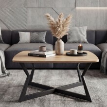 Couchtisch >WL7.638< in Eiche Dekor, Holzwerkstoff - 75x40x75cm (BxHxT)