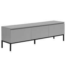 Lowboard >WL7.639< in Grau, Holzwerkstoff - 150x46x37cm (BxHxT)