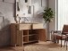 Sideboard >WL7.644< in Eiche Dekor, Holzwerkstoff - 88x76x40cm (BxHxT)