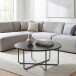 Couchtisch >WL7.649< in Eiche Schwarz, Holzwerkstoff - 35x80cm (HxD)