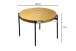 Couchtisch >WL7.654< in Gold / schwarz, Aluminium & Metall - 41x63cm (HxD)