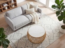 Couchtisch >WL7.656< in Weiß / Gold, Marmor & Aluminium - 35x60cm (HxD)