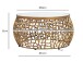 Couchtisch >WL7.656< in Weiß / Gold, Marmor & Aluminium - 35x60cm (HxD)