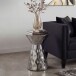 Beistelltisch >WL7.659< in Silber, Aluminium - 51x36cm (HxD)