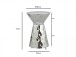 Beistelltisch >WL7.659< in Silber, Aluminium - 51x36cm (HxD)