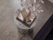 Beistelltisch >WL7.659< in Silber, Aluminium - 51x36cm (HxD)
