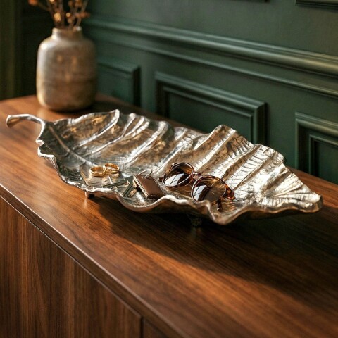 Dekofigur >WL7.685< in Silber, Aluminium - 67x27x11cm (LxBxH)