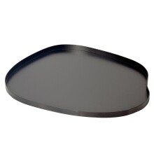 Tablett >WL7.703< in Schwarz, Metall - 35x30x3cm (LxBxH)