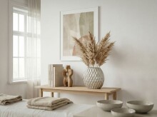 Dekovase >WL7.706< in Silber, Aluminium - 34x13x32cm (LxBxH)