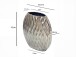 Dekovase >WL7.706< in Silber, Aluminium - 34x13x32cm (LxBxH)