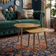 Satztisch >WL7.715< (2-teilig) in Gold, Aluminium -...