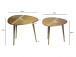 Satztisch >WL7.715< (2-teilig) in Gold, Aluminium - 49x49x41cm (LxBxH)