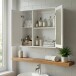 Badezimmerspiegelschrank >WL7.762< in Weiß - 60x50x15 (BxHxT)