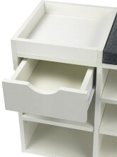 Schuhbank >WL7.767< in Weiß, Holzwerkstoff - 100x45x30cm (BxHxT)