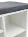 Schuhbank >WL7.767< in Weiß, Holzwerkstoff - 100x45x30cm (BxHxT)