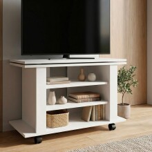 TV-Regal >WL7.772< in Weiß, Holzwerkstoff -...