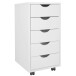 Rollcontainer >WL7.773< in Weiß, Holzwerkstoff - 33x64x38cm (BxHxT)