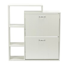 Schuhkipper >WL7.774< in Weiß, Holzwerkstoff - 85x93x24cm (BxHxT)