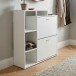 Schuhkipper >WL7.774< in Weiß, Holzwerkstoff - 85x93x24cm (BxHxT)