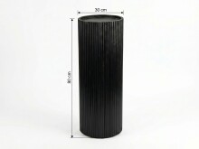 Beistelltisch >WL7.775< in Akazie Schwarz, Massivholz - 80x30cm (HxD)