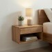 Nachttisch >WL7.776< hängend, in Akazie, Massivholz - 50x25x35cm (BxHxT)