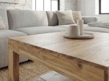 Couchtisch >WL7.777< in Akazie, Massivholz - 60x40x60cm (BxHxT)