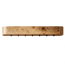 Garderobenhaken >WL7.780< in Akazie / schwarz - 100x20x20 (BxHxT)