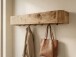 Garderobenhaken >WL7.780< in Akazie / schwarz - 100x20x20 (BxHxT)