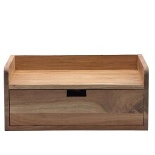 Wandregal >WL7.980< in Akazie, Massivholz - 45x20x30cm (BxHxT)