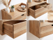 Wandregal >WL7.980< in Akazie, Massivholz - 45x20x30cm (BxHxT)