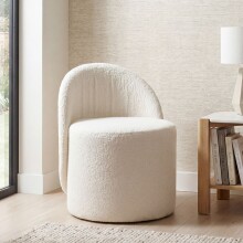 Cocktailsessel >WL7.787< in Beige, Bezug: Teddystoff - 40x43x60cm (LxBxH)