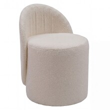 Cocktailsessel >WL7.787< in Beige, Bezug: Teddystoff - 40x43x60cm (LxBxH)