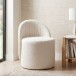 Cocktailsessel >WL7.787< in Beige, Bezug: Teddystoff - 40x43x60cm (LxBxH)