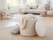 Pouf >WL7.790< in creme, Bezug: Stoff - 45x40cm (HxD)