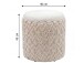 Pouf >WL7.790< in creme, Bezug: Stoff - 45x40cm (HxD)