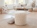 Pouf >WL7.790< in creme, Bezug: Stoff - 45x40cm (HxD)