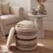 Pouf >WL7.794< in Beige, Bezug: Stoff - 45x40cm (HxD)